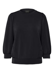 Sweatshirt mit Puffärmeln - Black - Schwarz