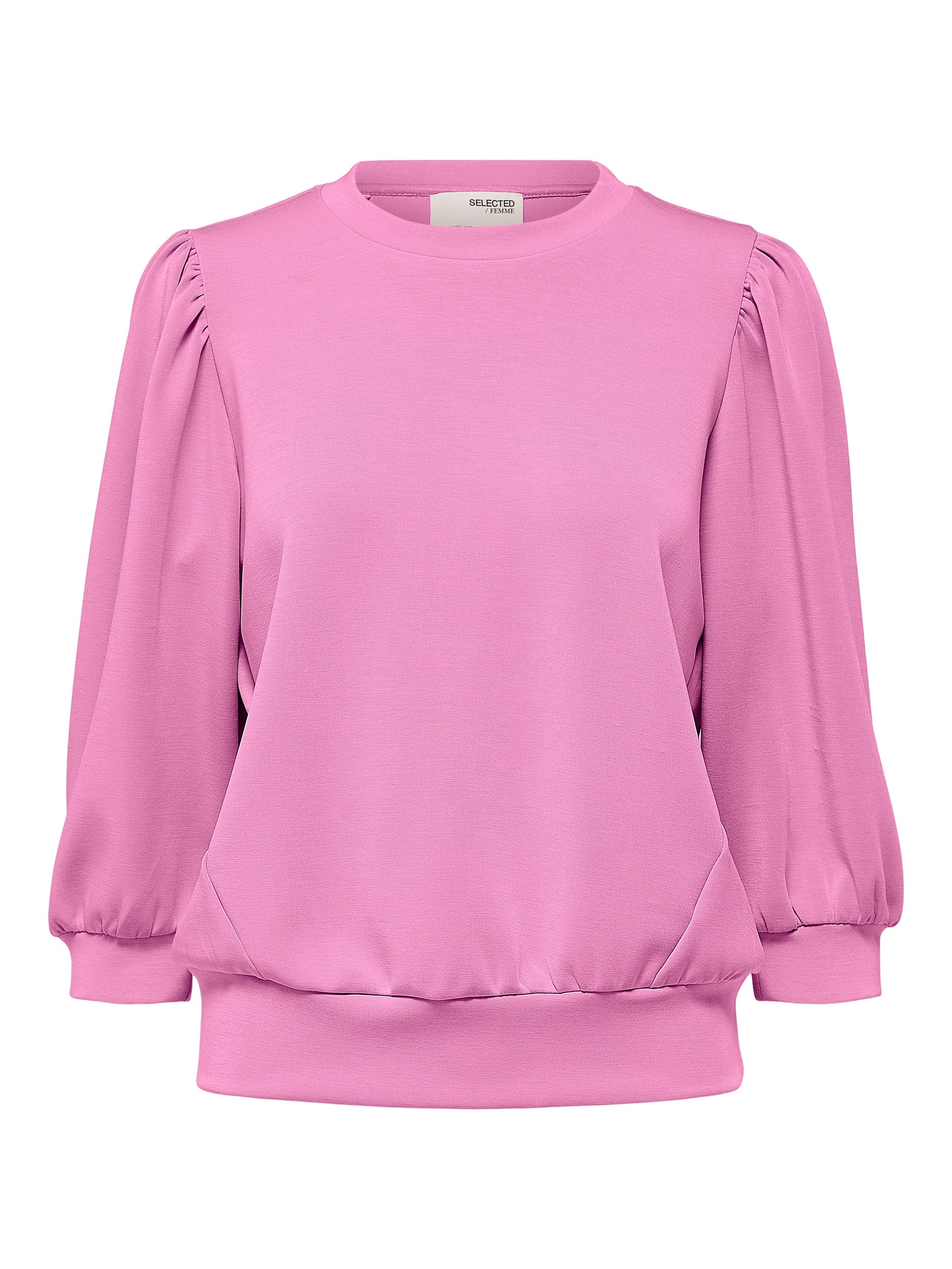 Sweatshirt mit Puffärmeln - Cyclamen - Rosa