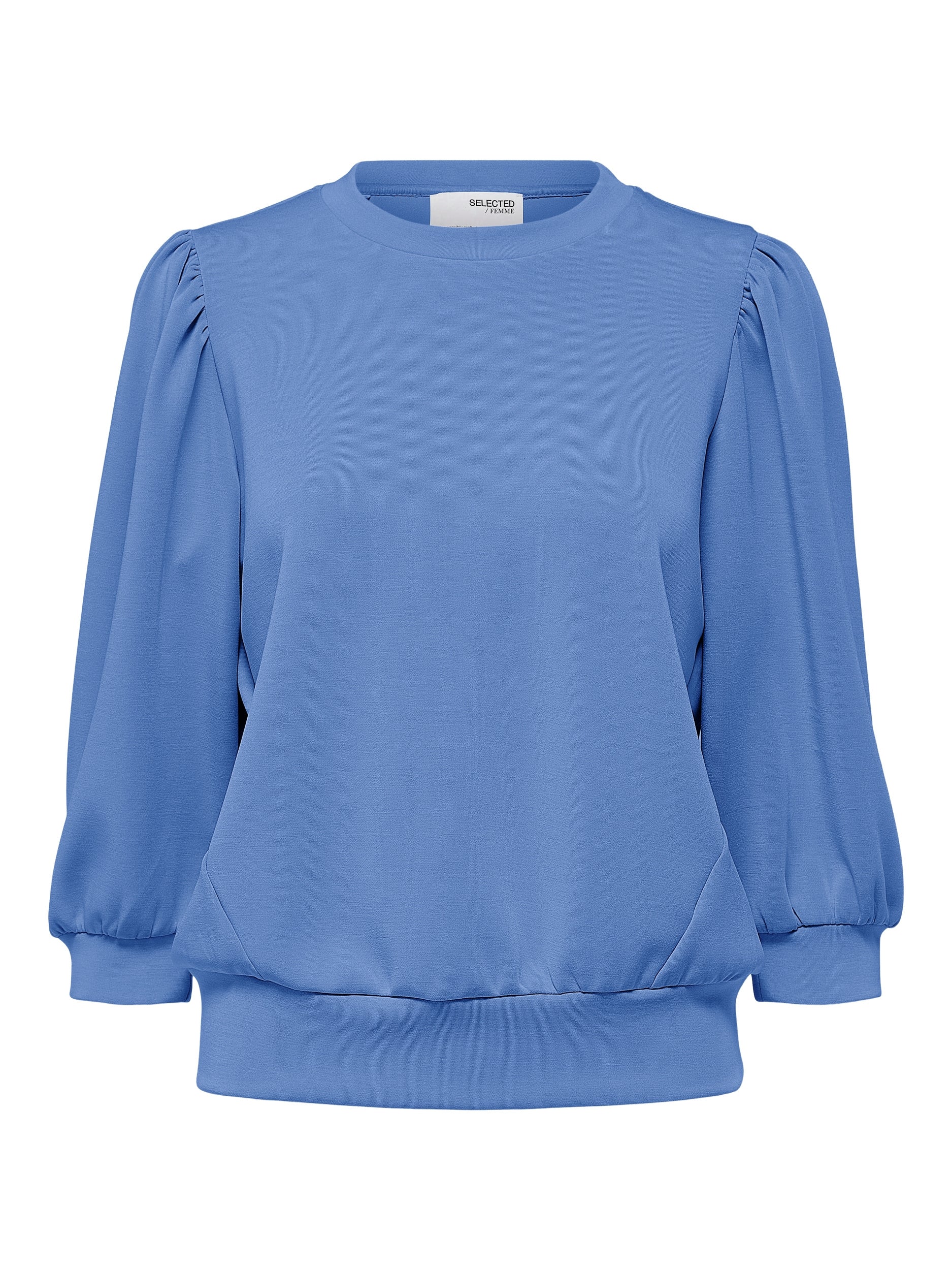 Sweatshirt mit Puffärmeln - Ultramarine - Blau
