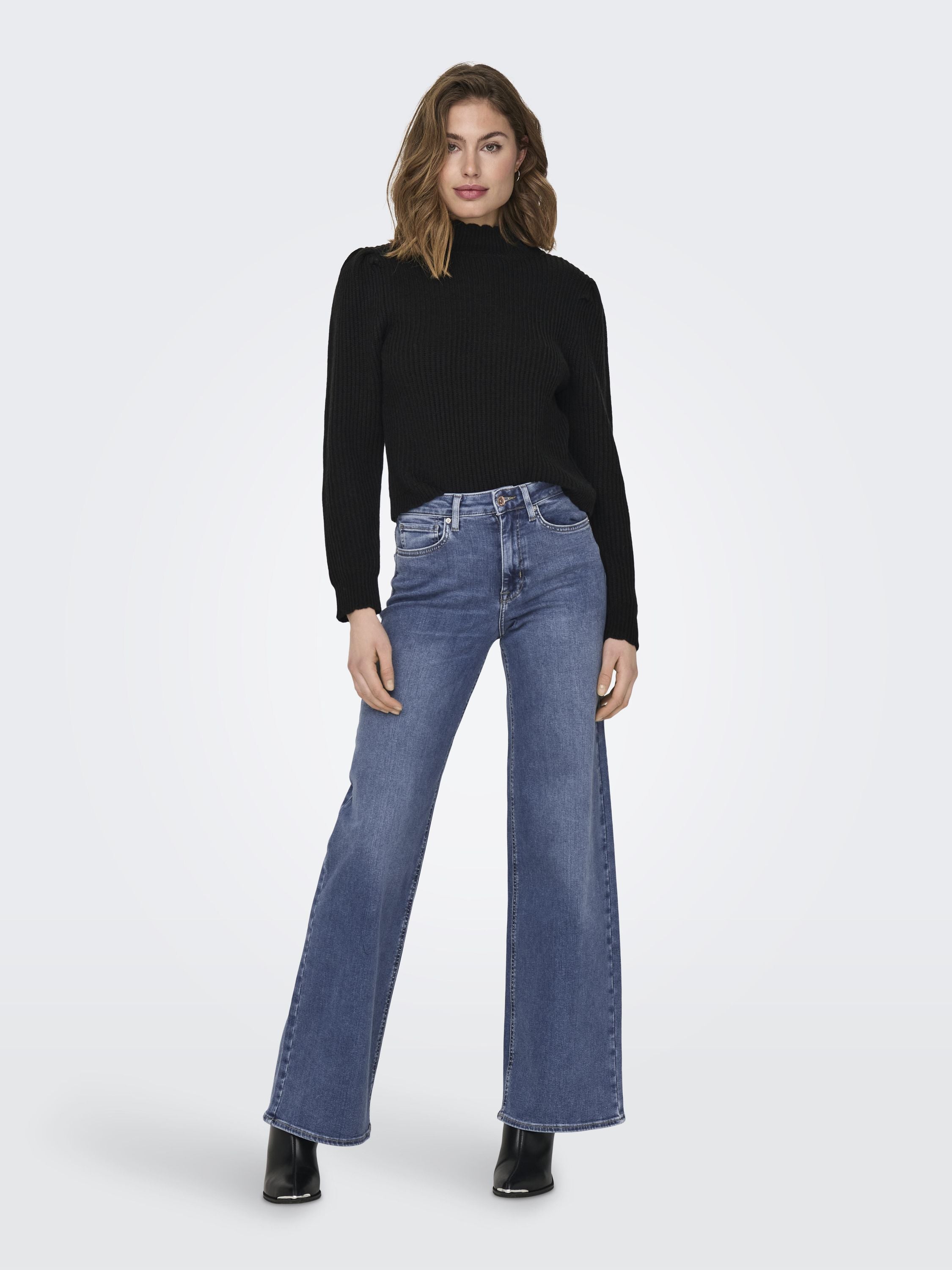 Jeans MADISON Wide Leg - Medium Blue Denim - Blau