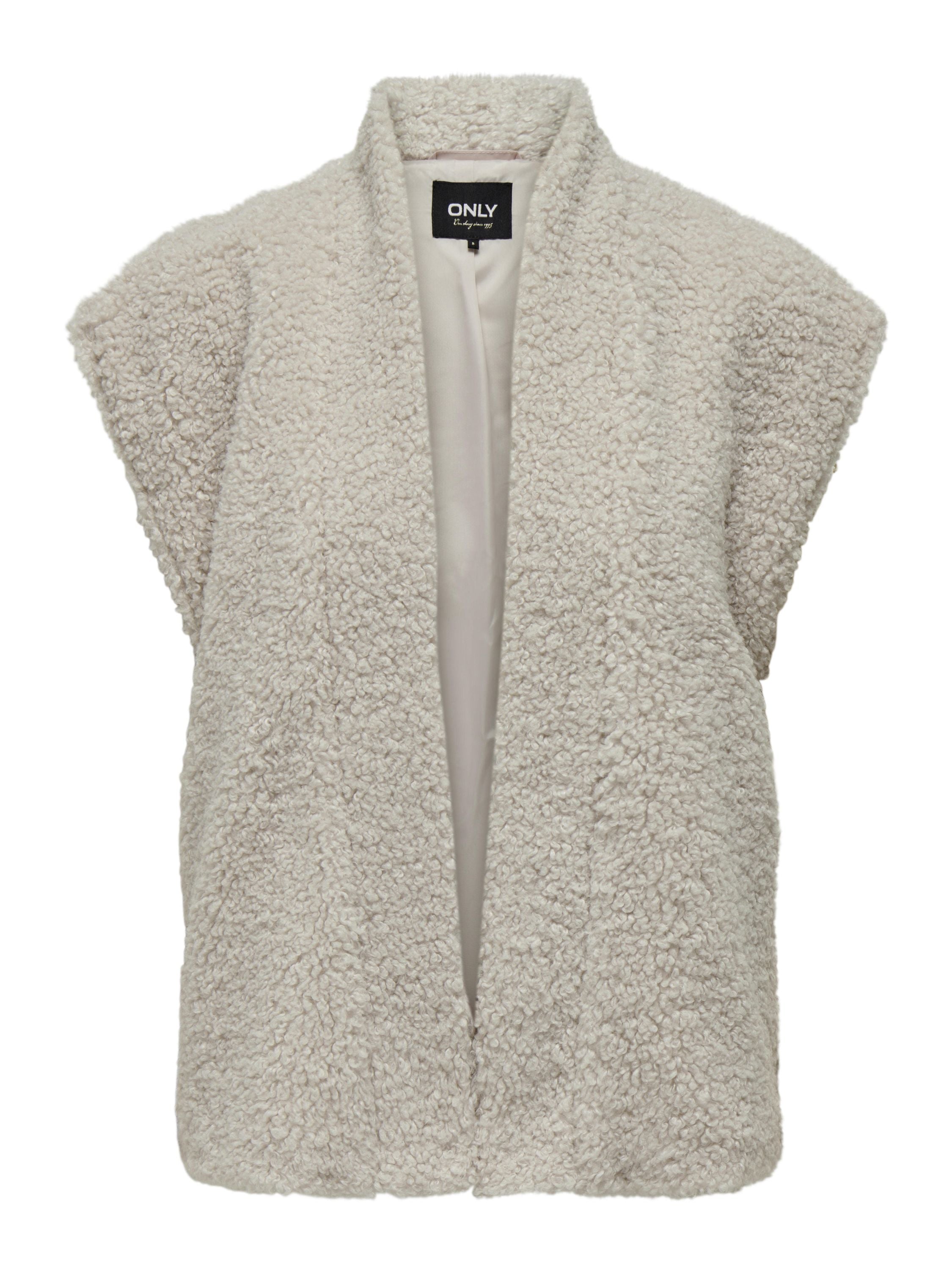 Teddyfell Weste - Pumice Stone - Creme