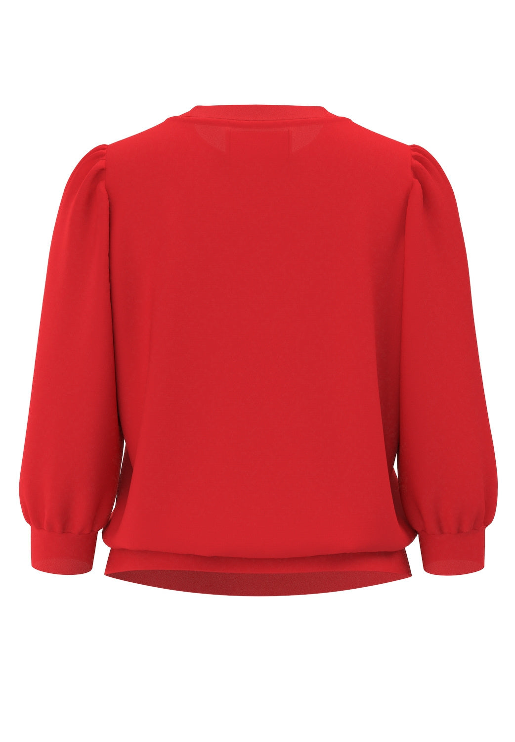 Sweatshirt mit Puffärmeln - Flame Scarlet - Rot