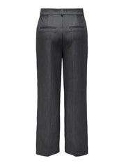 Straight Leg Hose - Dark Grey Melange - Grau