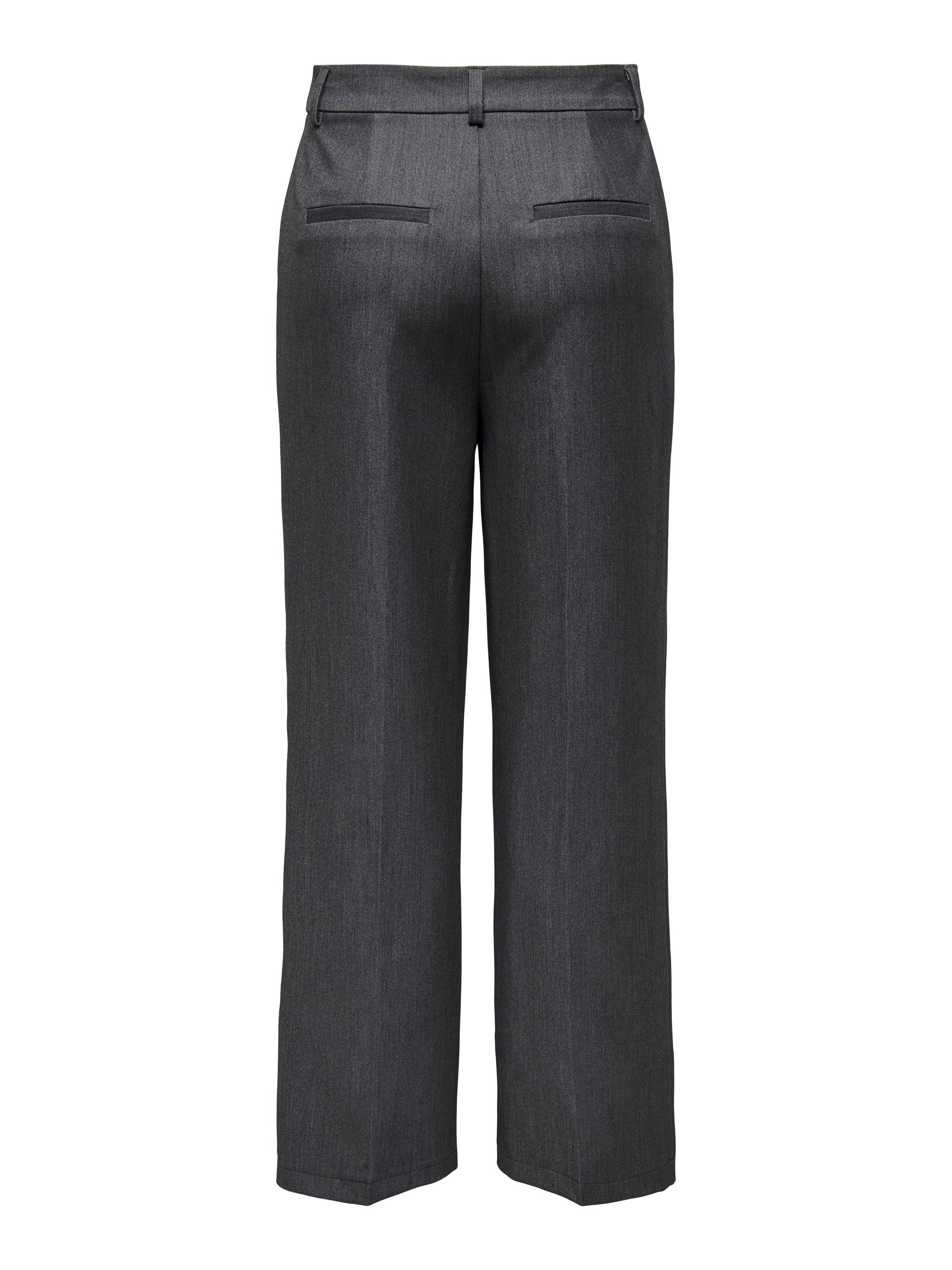 Straight Leg Hose - Dark Grey Melange - Grau