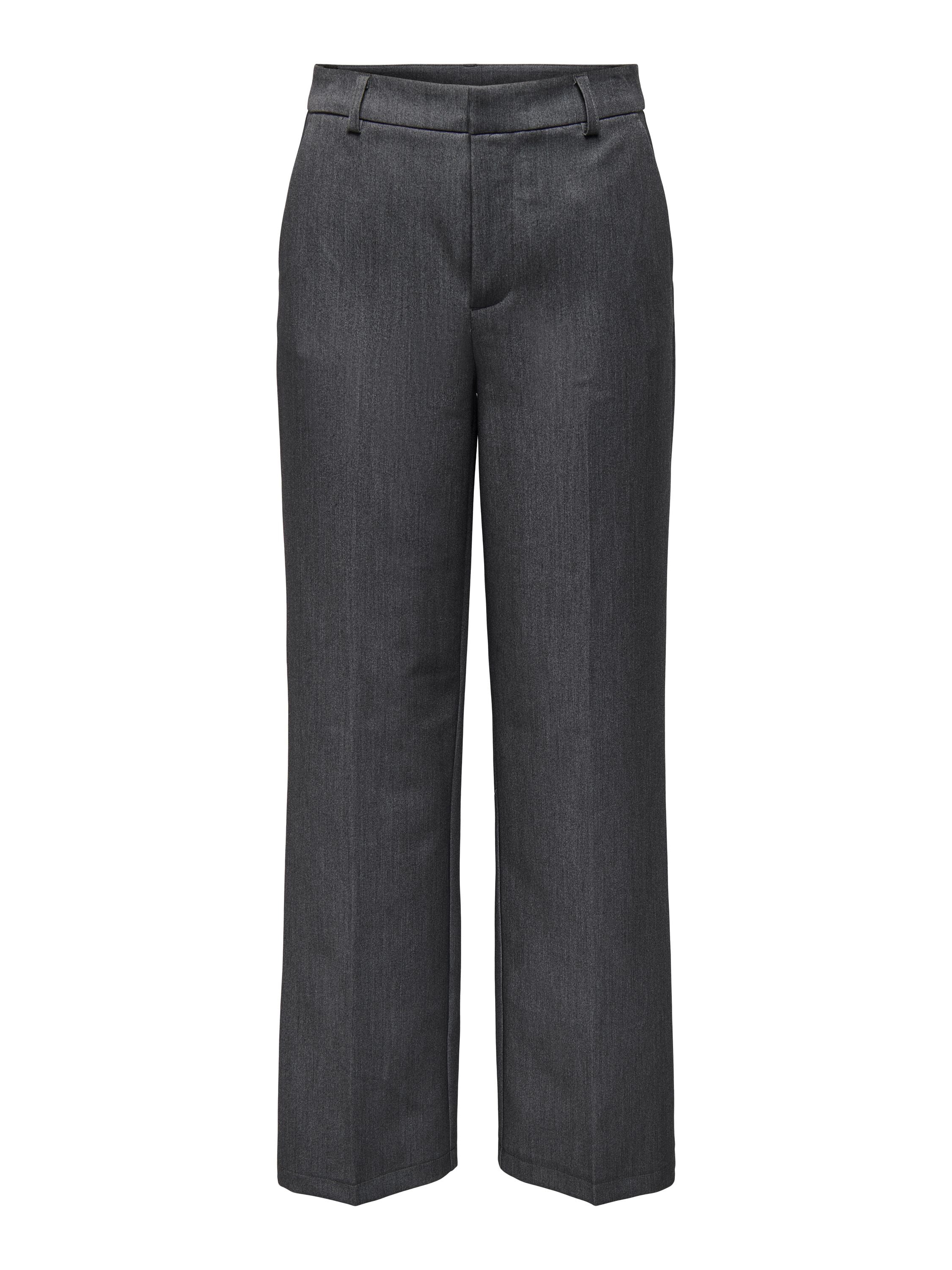 Straight Leg Hose - Dark Grey Melange - Grau