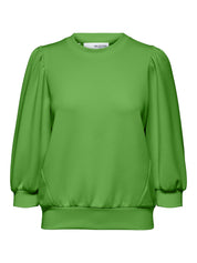 Sweatshirt mit Puffärmeln - Classic Green - Grün