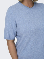 T-Shirt MARGARETA aus Viskosemix - Allure/MELANGE - Blau