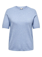T-Shirt MARGARETA aus Viskosemix - Allure/MELANGE - Blau