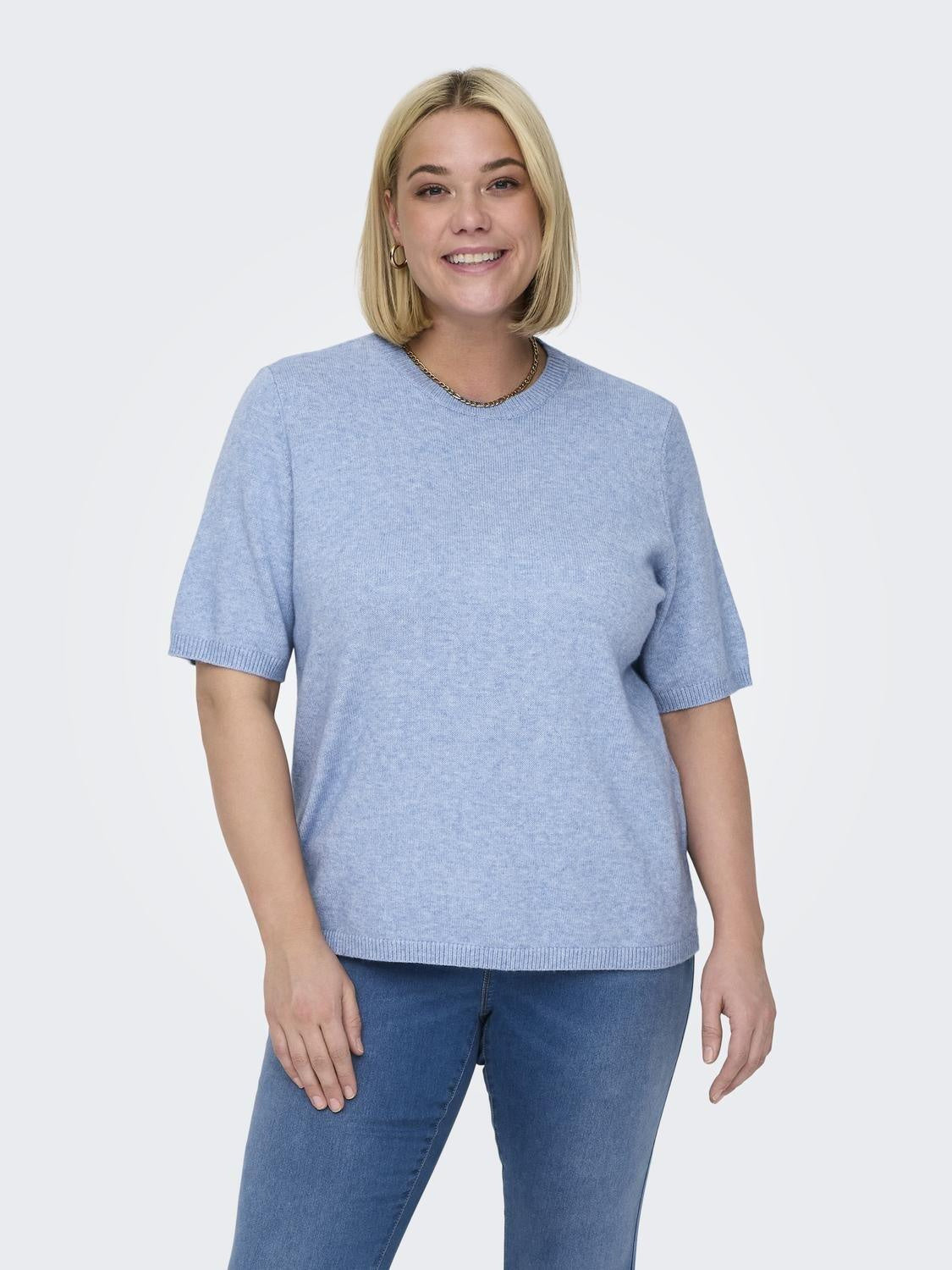 T-Shirt MARGARETA aus Viskosemix - Allure/MELANGE - Blau