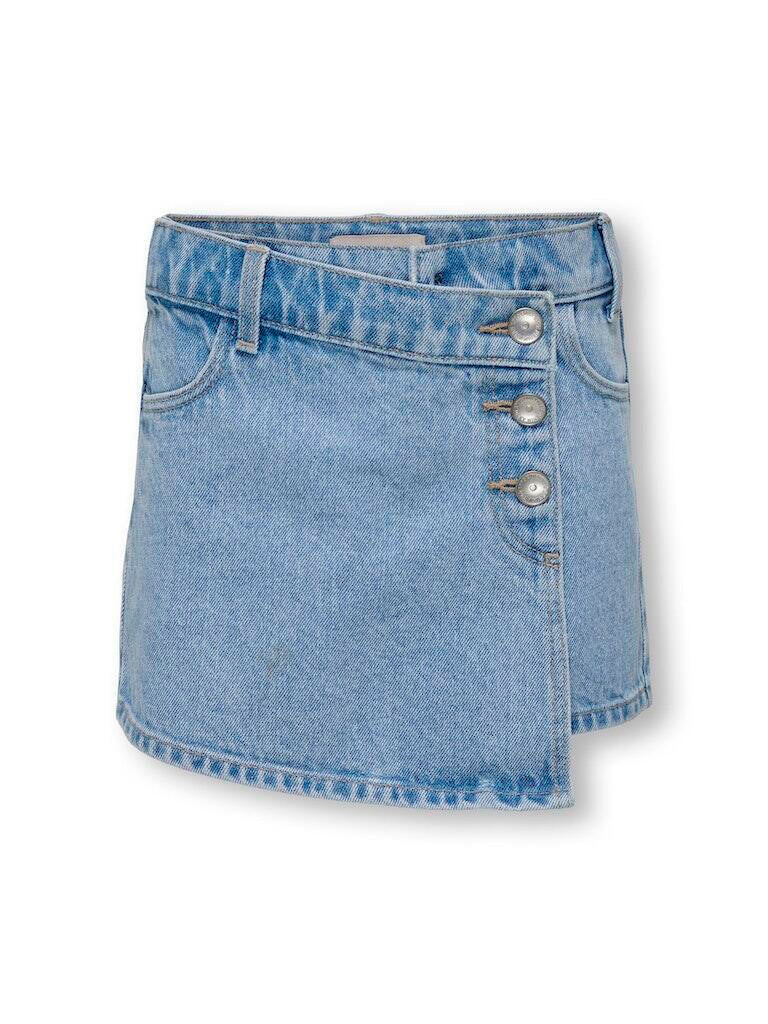 Jeansshorts in Rock-Optik - Light Blue Denim - Blau