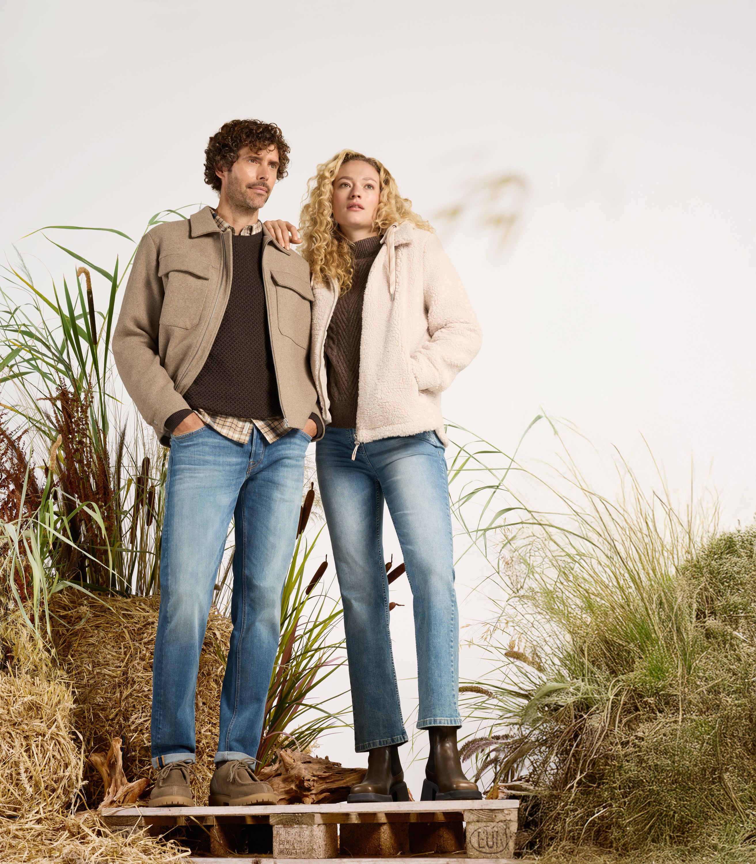 Übergangsjacke mit aufliegendem Kragen - Greige - Braun