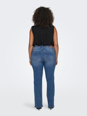Jeans SALLY Flared Fit - Medium Blue Denim - Blau