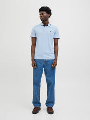 Poloshirt aus Baumwolle - Chambray Blue/PLAY - Blau