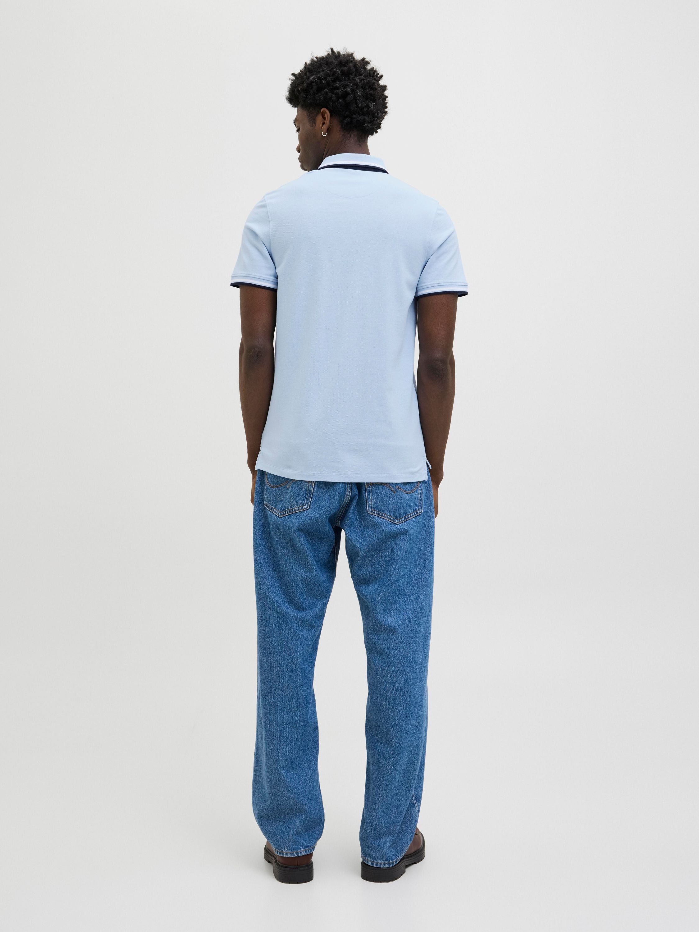 Poloshirt aus Baumwolle - Chambray Blue/PLAY - Blau