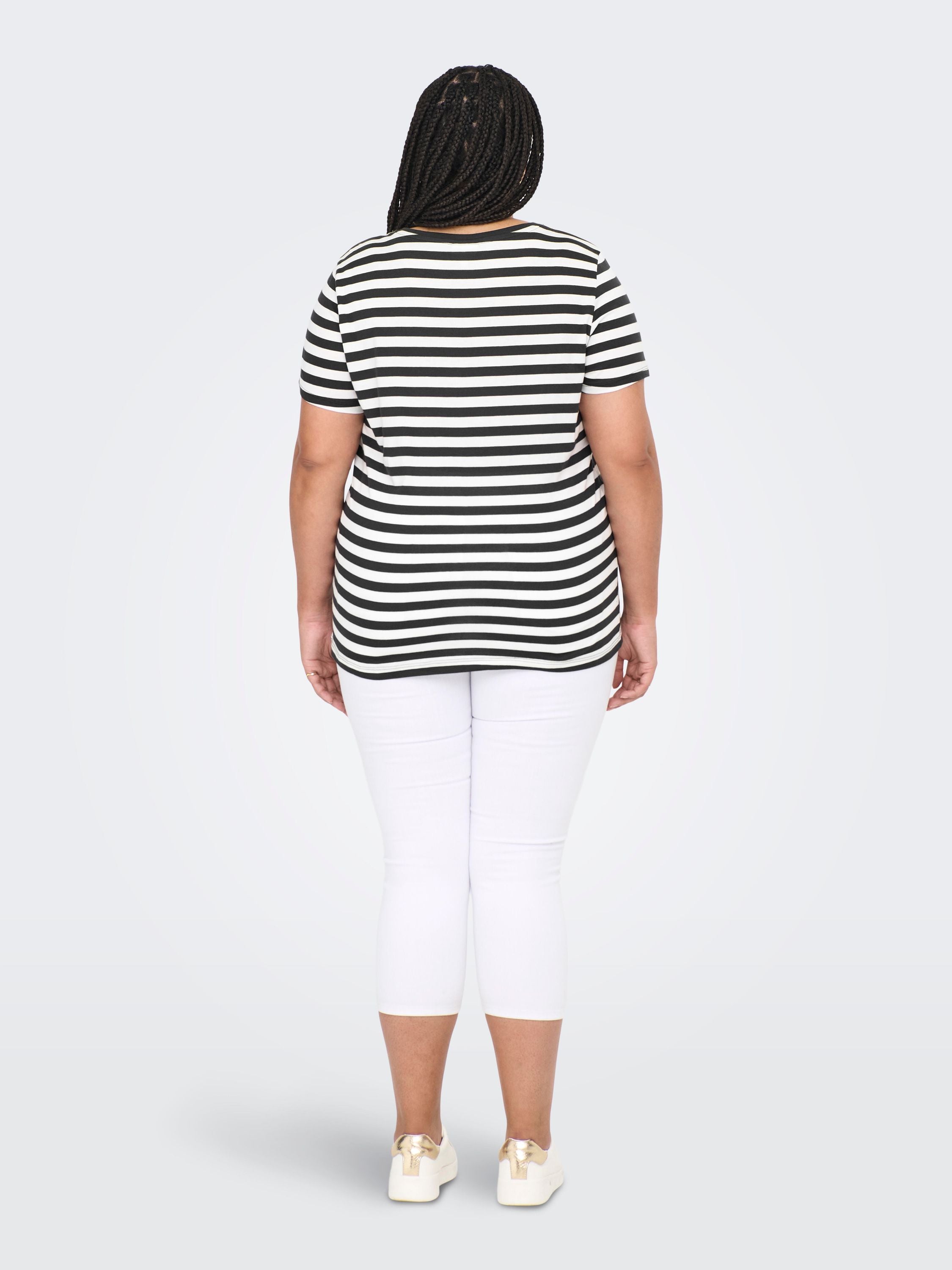 T-Shirt aus Baumwolle - Phantom/Cloud dancer w. red em - Blau