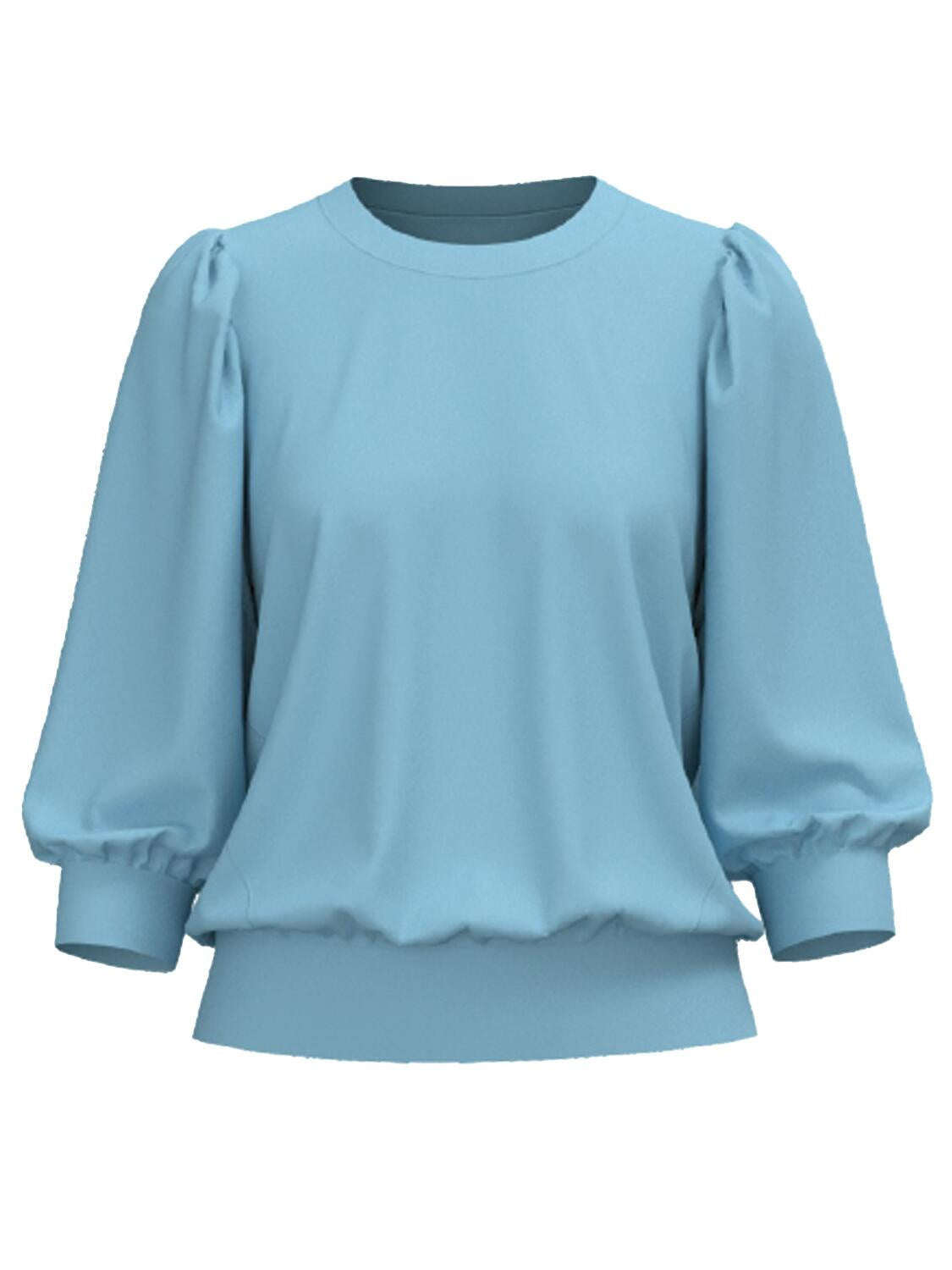 Sweatshirt mit Puffärmeln - Sky Blue - Blau
