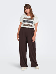 T-Shirt aus Baumwolle - Cloud Dancer/LEO HEARTS - Creme