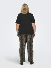 T-Shirt  Bio Baumwolle Rundhals - Black - Schwarz