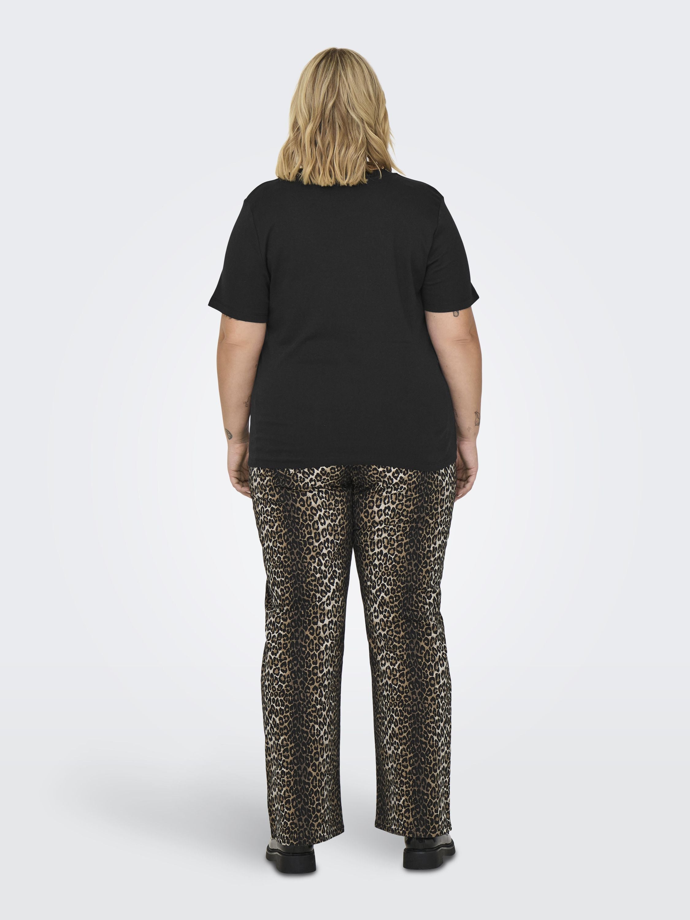 T-Shirt  Bio Baumwolle Rundhals - Black - Schwarz