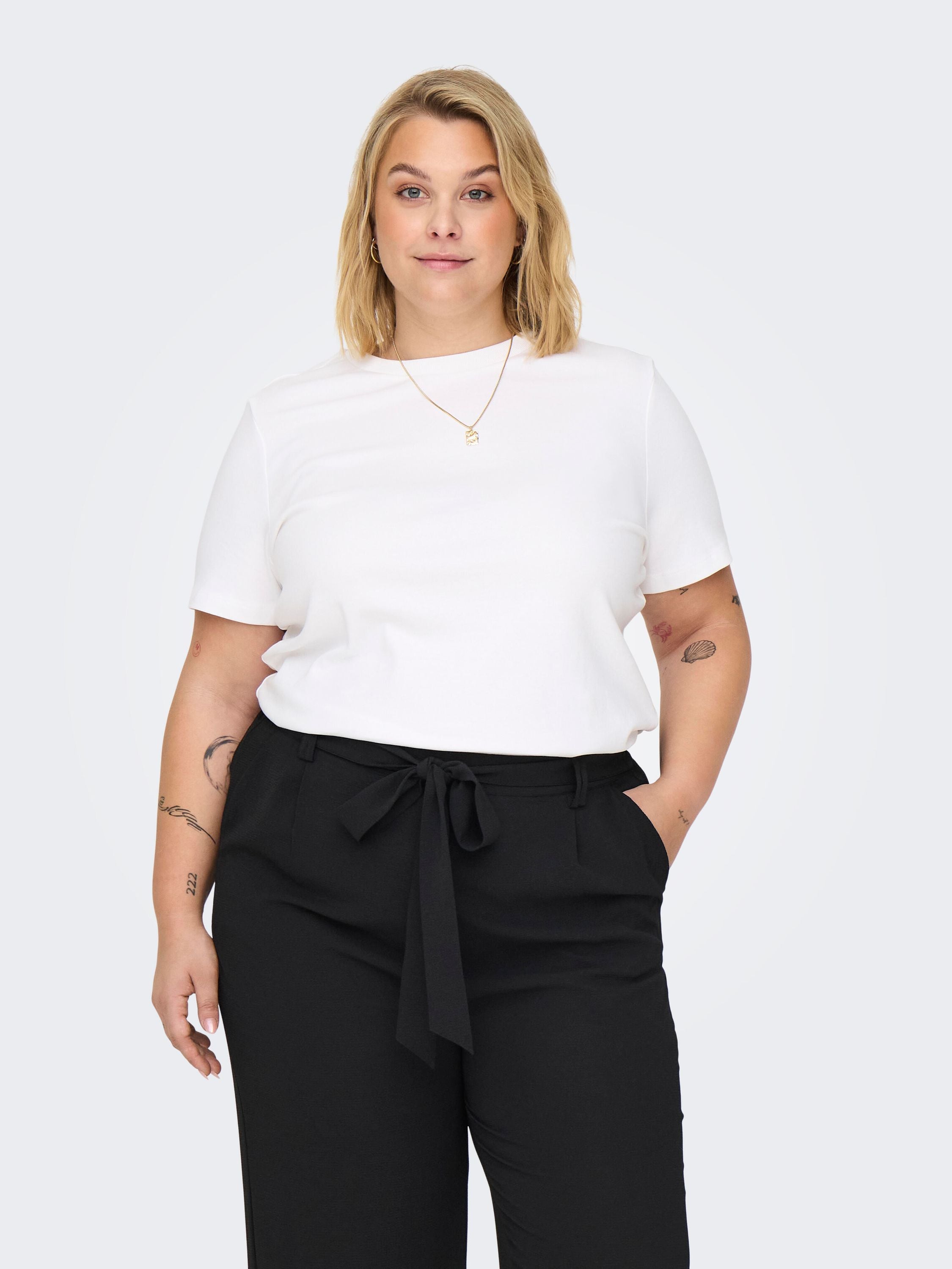 T-Shirt JEN aus Baumwolle - Bright White - Weiß