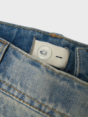 Jeans Straight Leg - Vintage Light Blue Denim - Blau