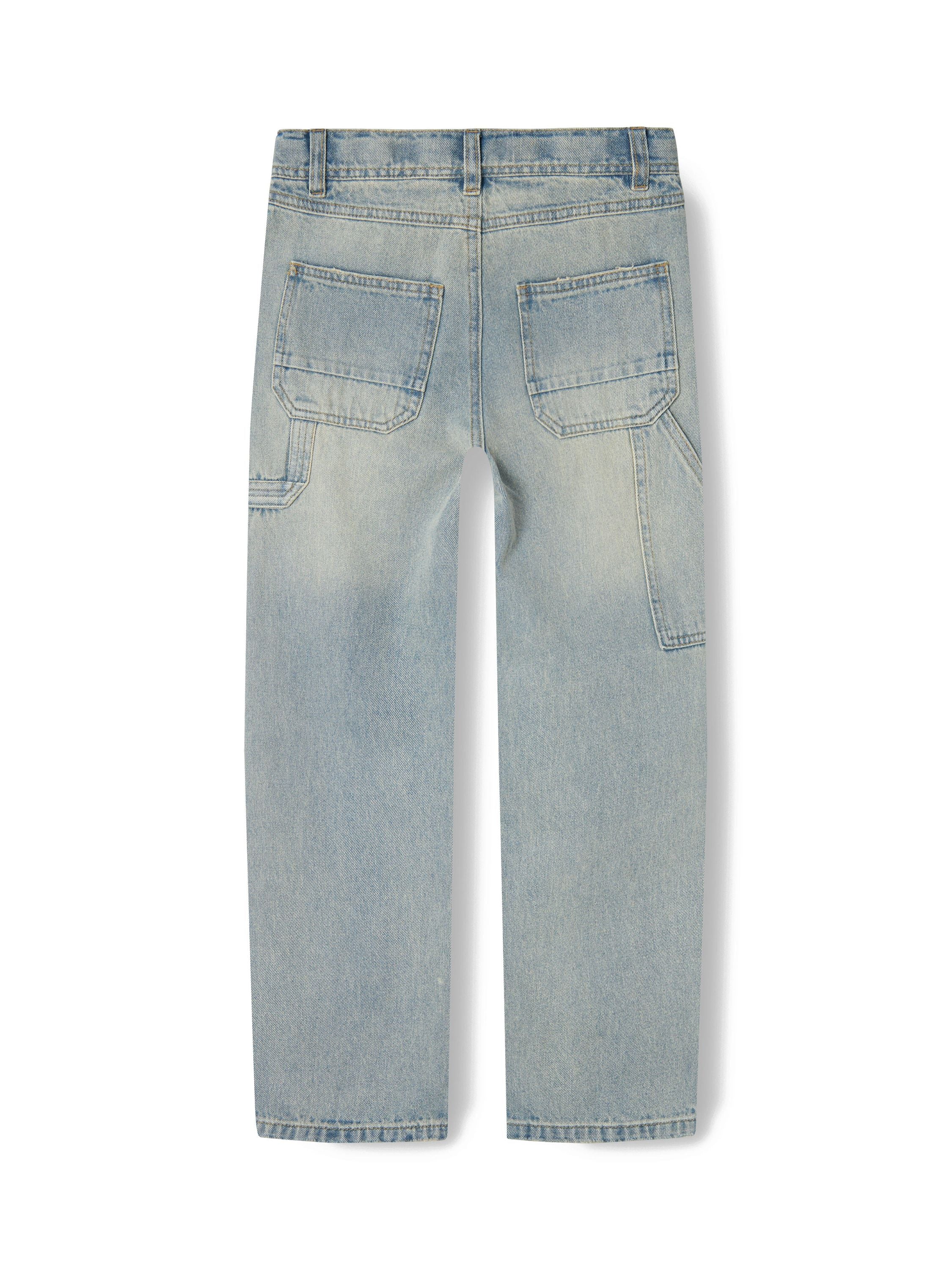 Jeans Straight Leg - Vintage Light Blue Denim - Blau