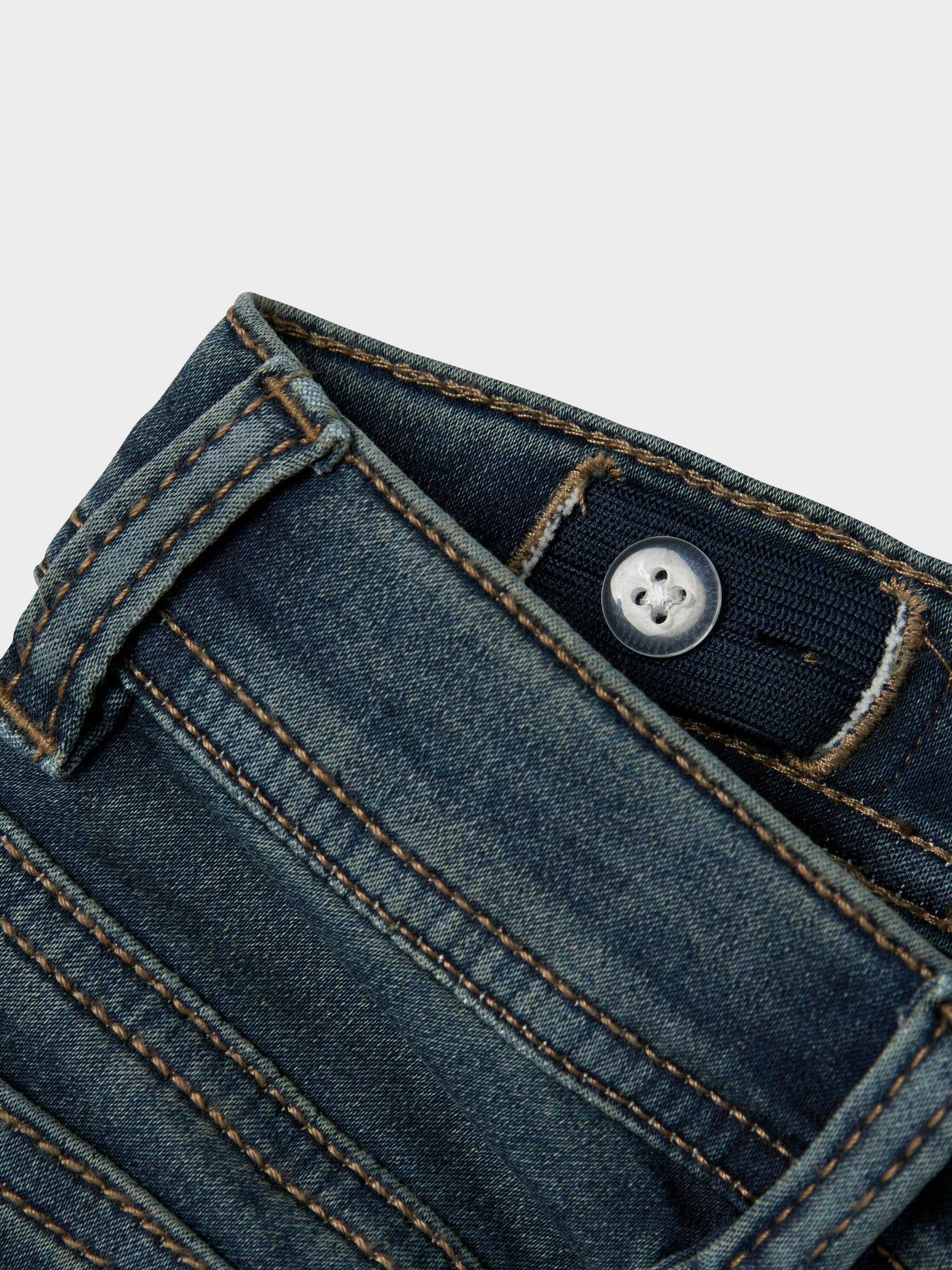 Jeans Slim Fit - Vintage Dark Blue Denim - Blau