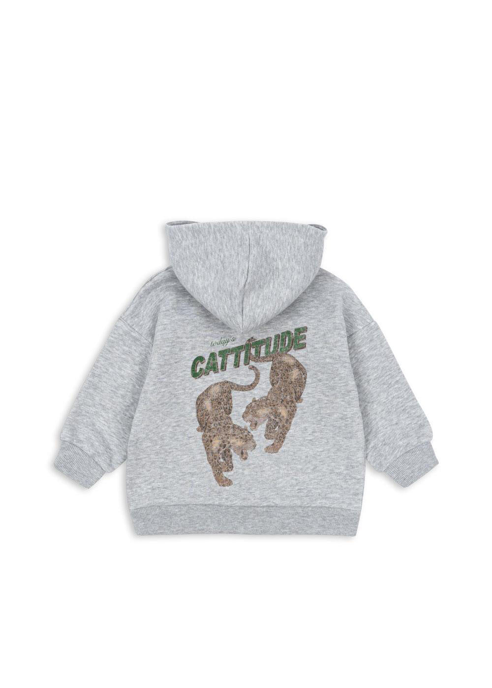 Sweatjacke LOU - GREY MELANGE - Grau