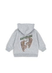 Sweatjacke LOU - GREY MELANGE - Grau