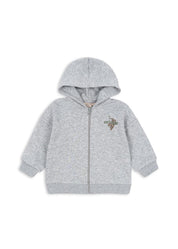 Sweatjacke LOU - GREY MELANGE - Grau