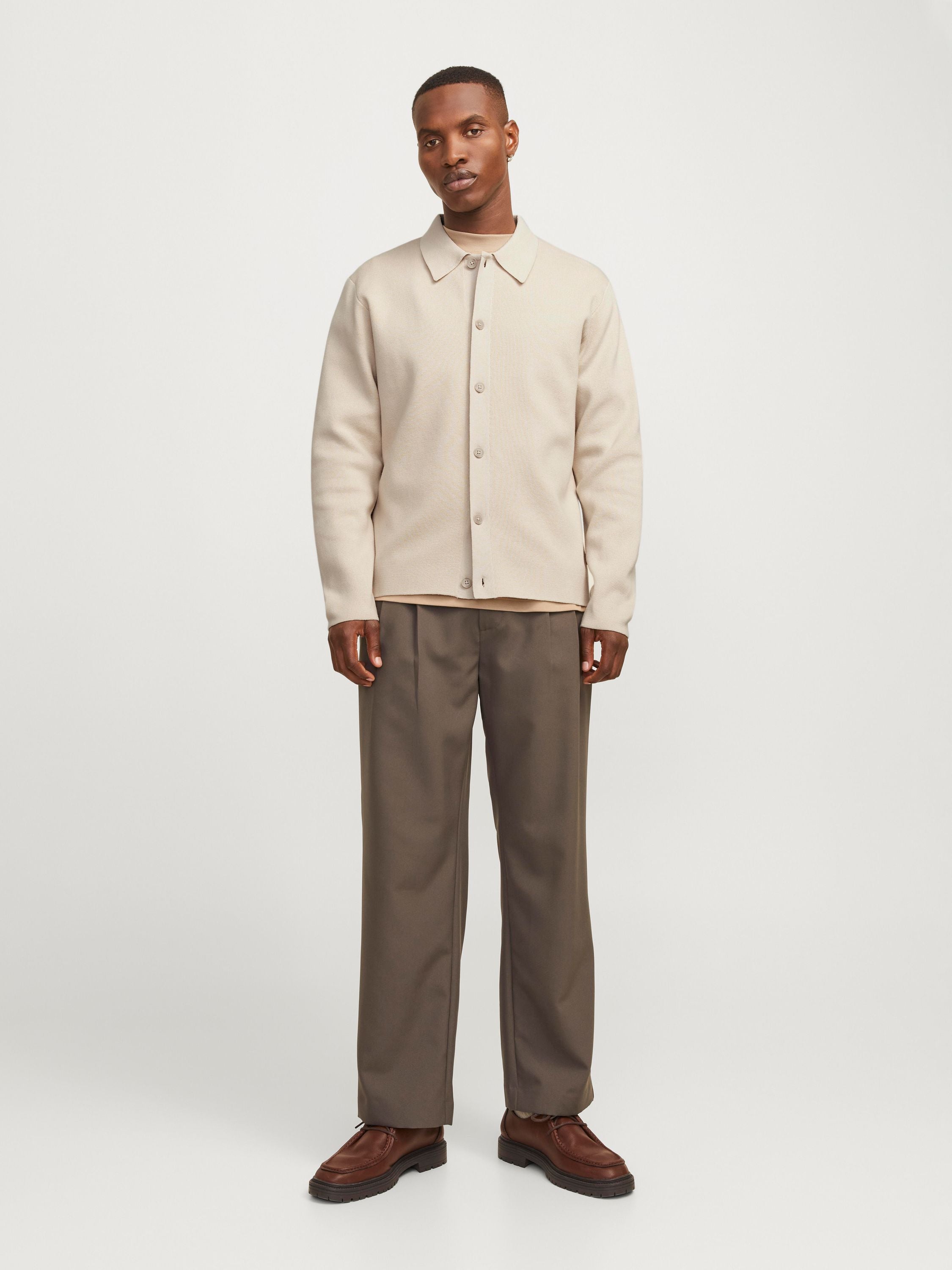 Strickjacke aus Baumwollmix - Silver Lining - Beige