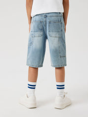 Jeansshorts Loose Fit - Light Blue Denim - Blau