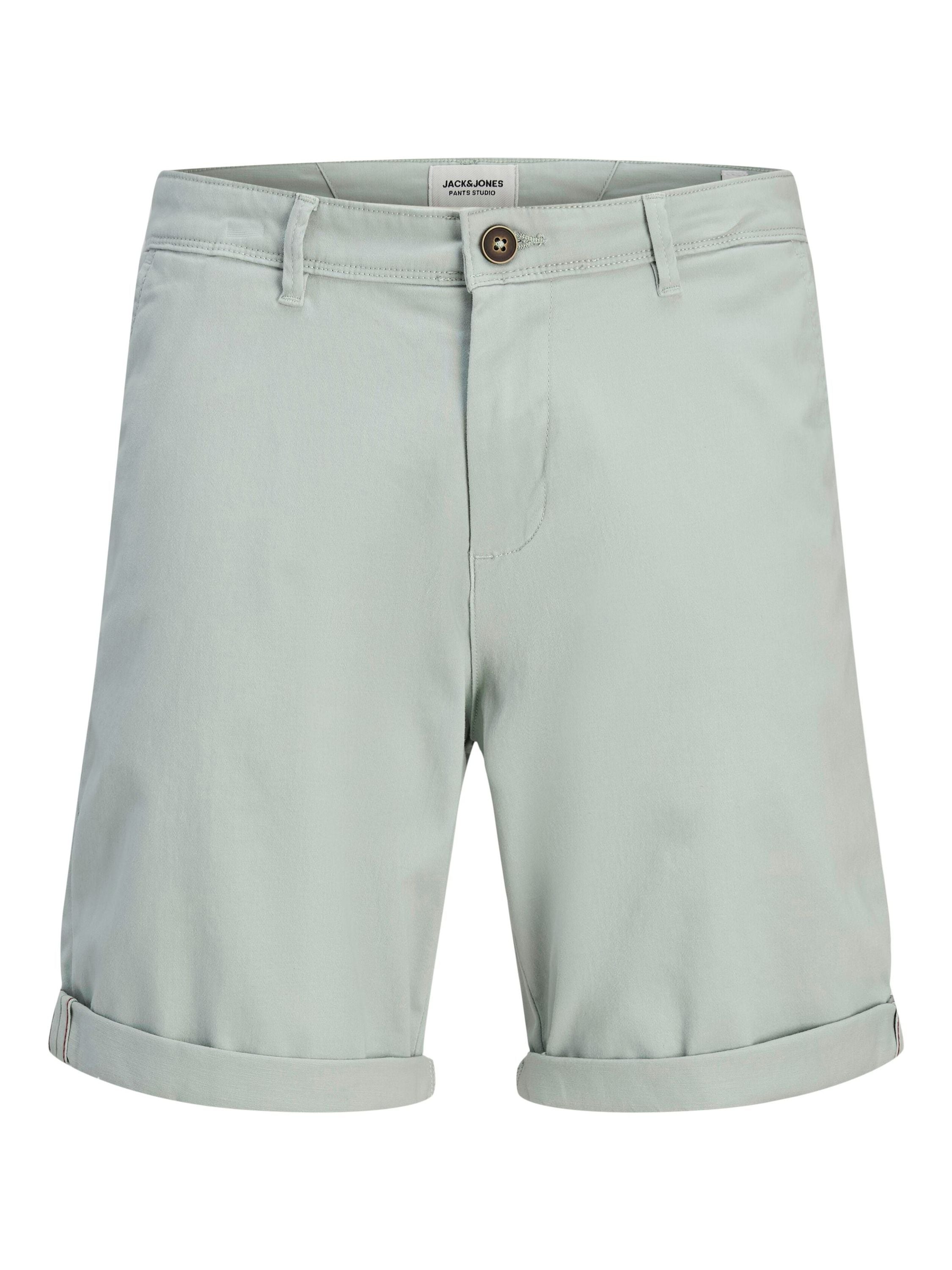 Chinoshorts SOLID Regular Fit - Aqua Gray - Grün