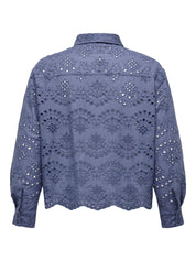 Bluse bestickt - Blue Indigo/BRODERIE ANGLAIS - Blau
