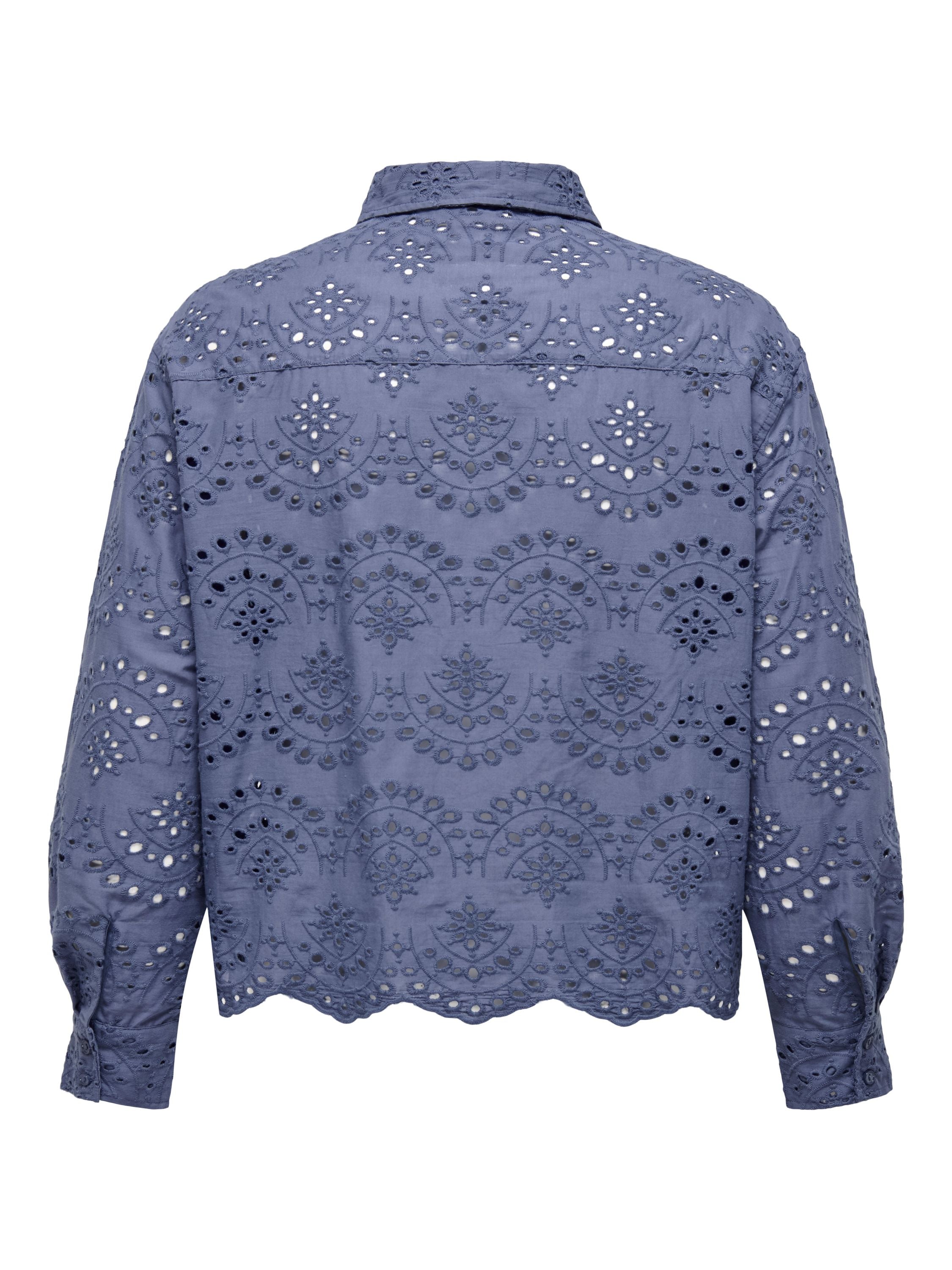 Bluse bestickt - Blue Indigo/BRODERIE ANGLAIS - Blau