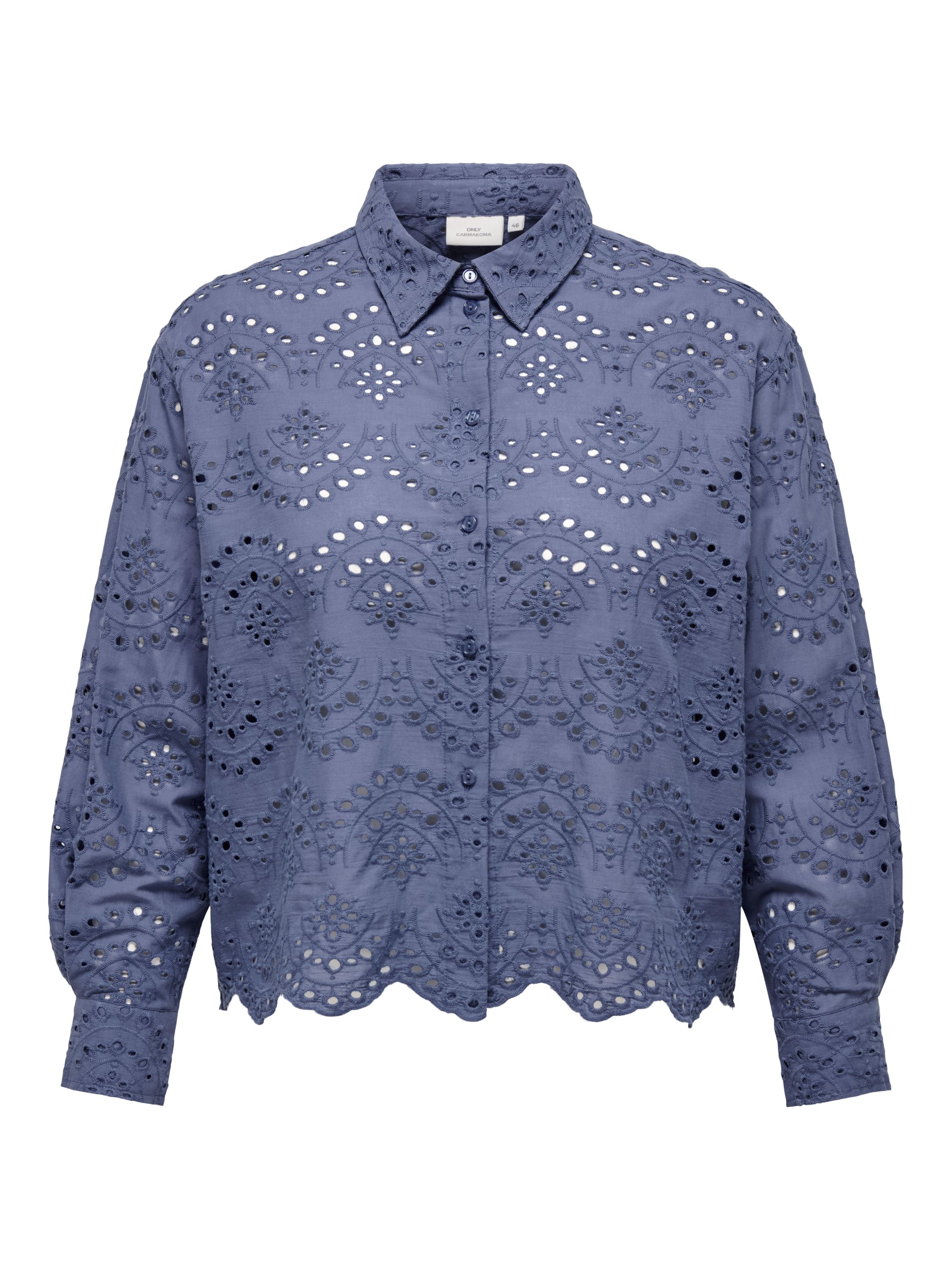 Bluse bestickt - Blue Indigo/BRODERIE ANGLAIS - Blau