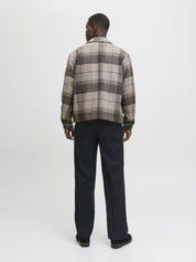 Übergangsjacke mit aufliegendem Kragen - Brindle/CHECK - Grau