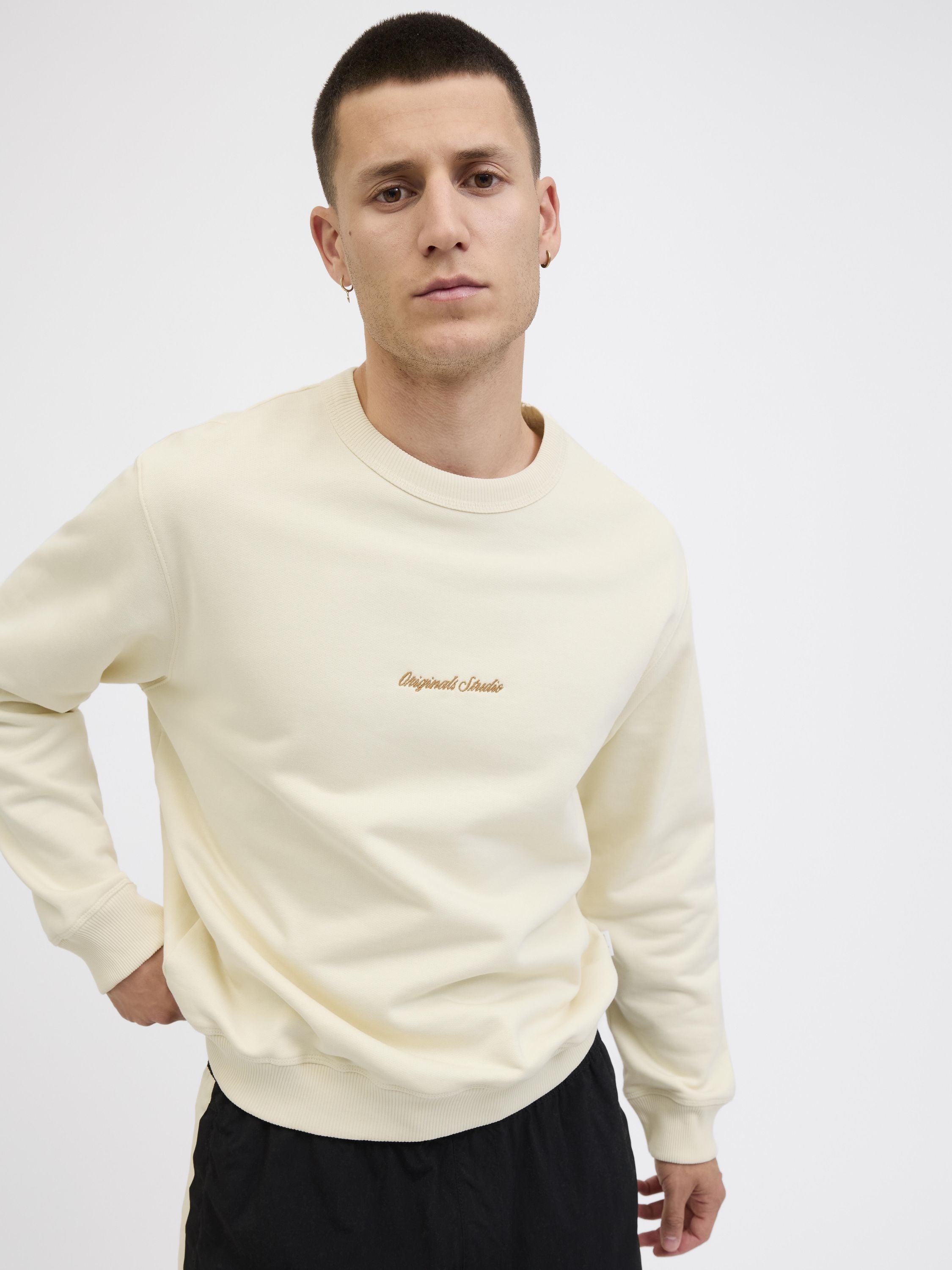 Sweatshirt aus Baumwolle - Antique White - Weiß