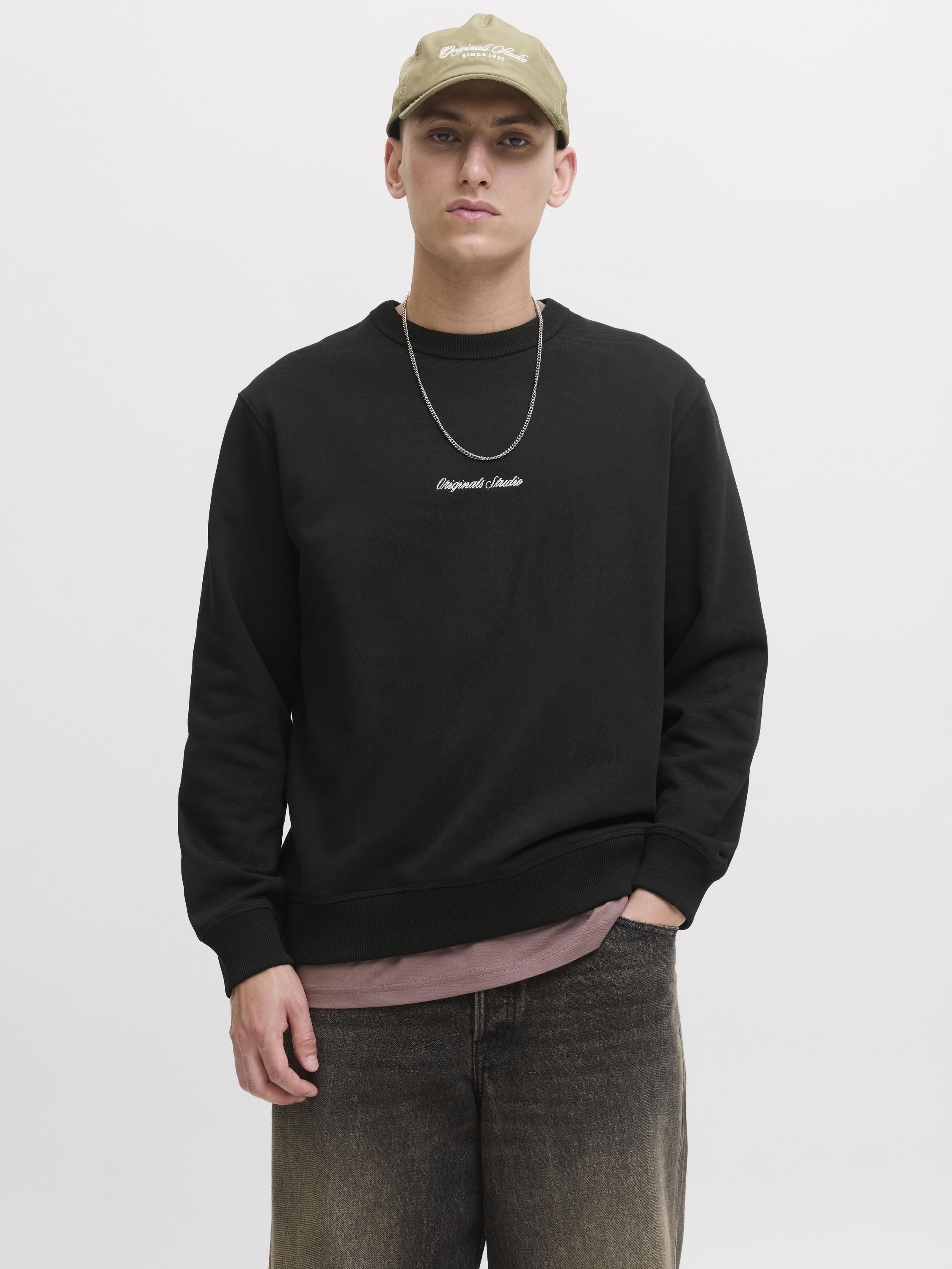 Sweatshirt aus Baumwolle - Black - Schwarz