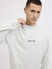 Sweatshirt aus Baumwolle - White Melange - Weiß