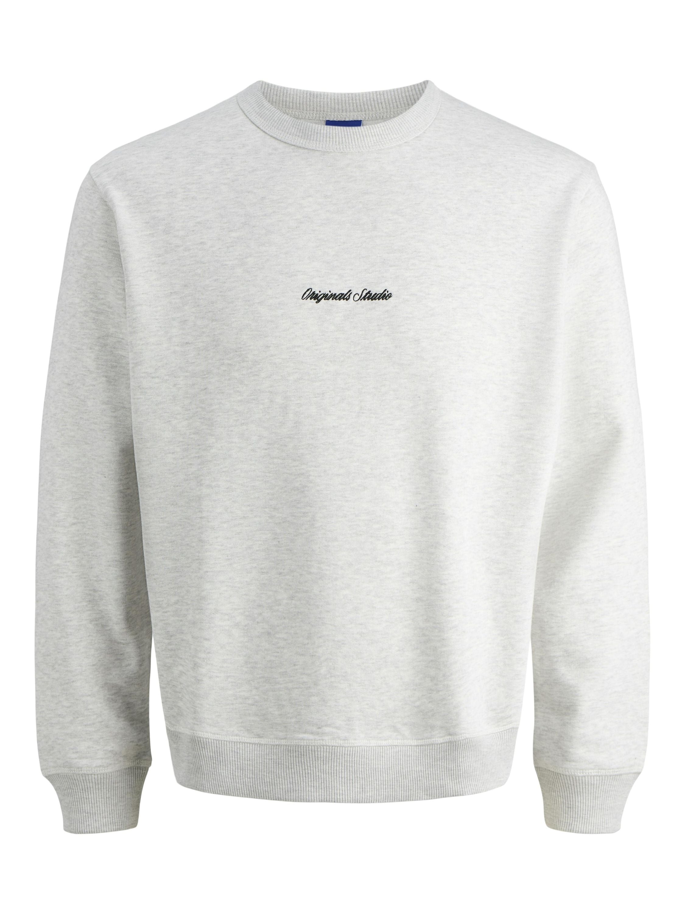 Sweatshirt aus Baumwolle - White Melange - Weiß