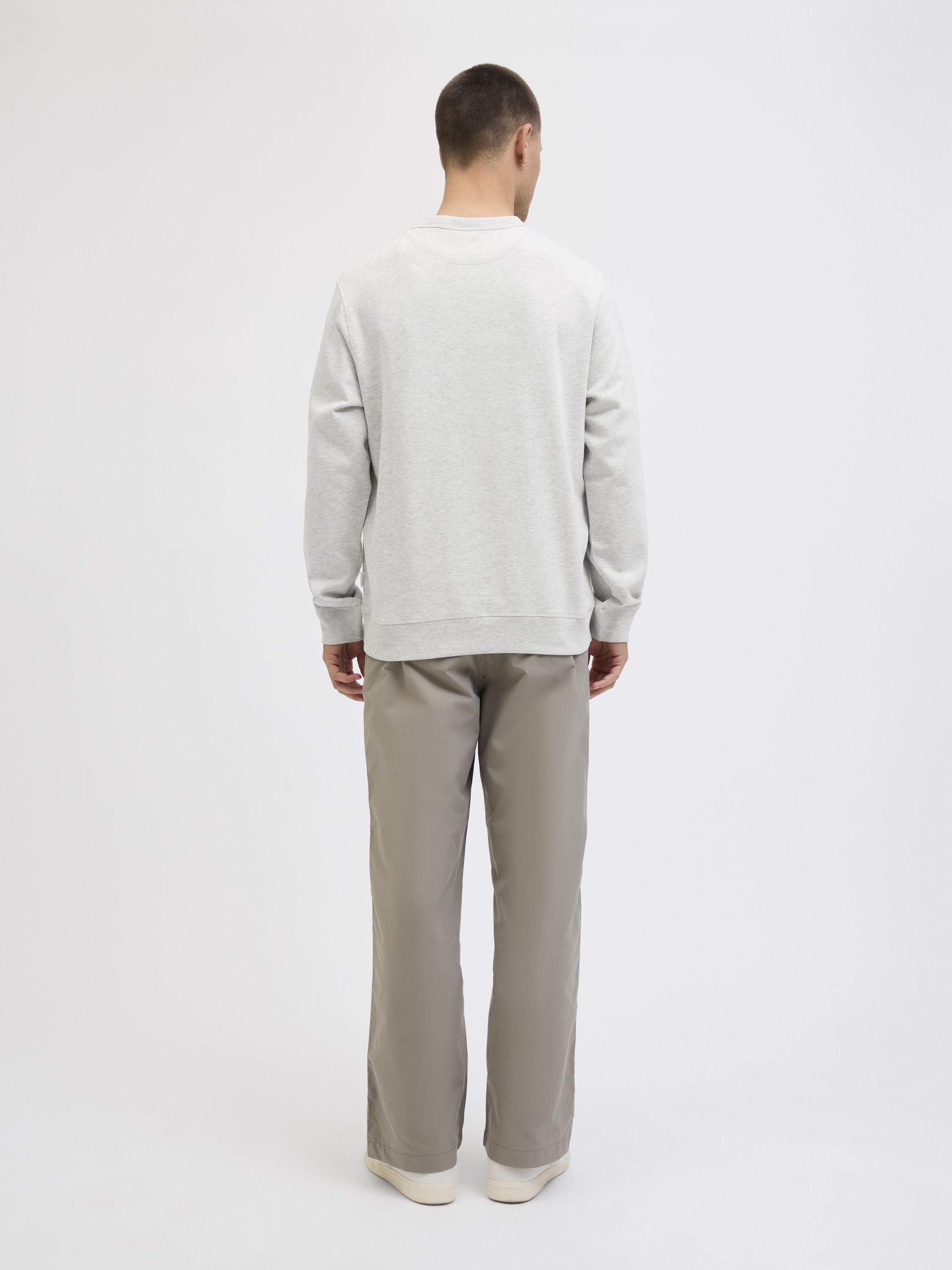 Sweatshirt aus Baumwolle - White Melange - Weiß