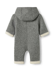 Anzug aus Teddy-Fleece - Light Grey Melange - Grau