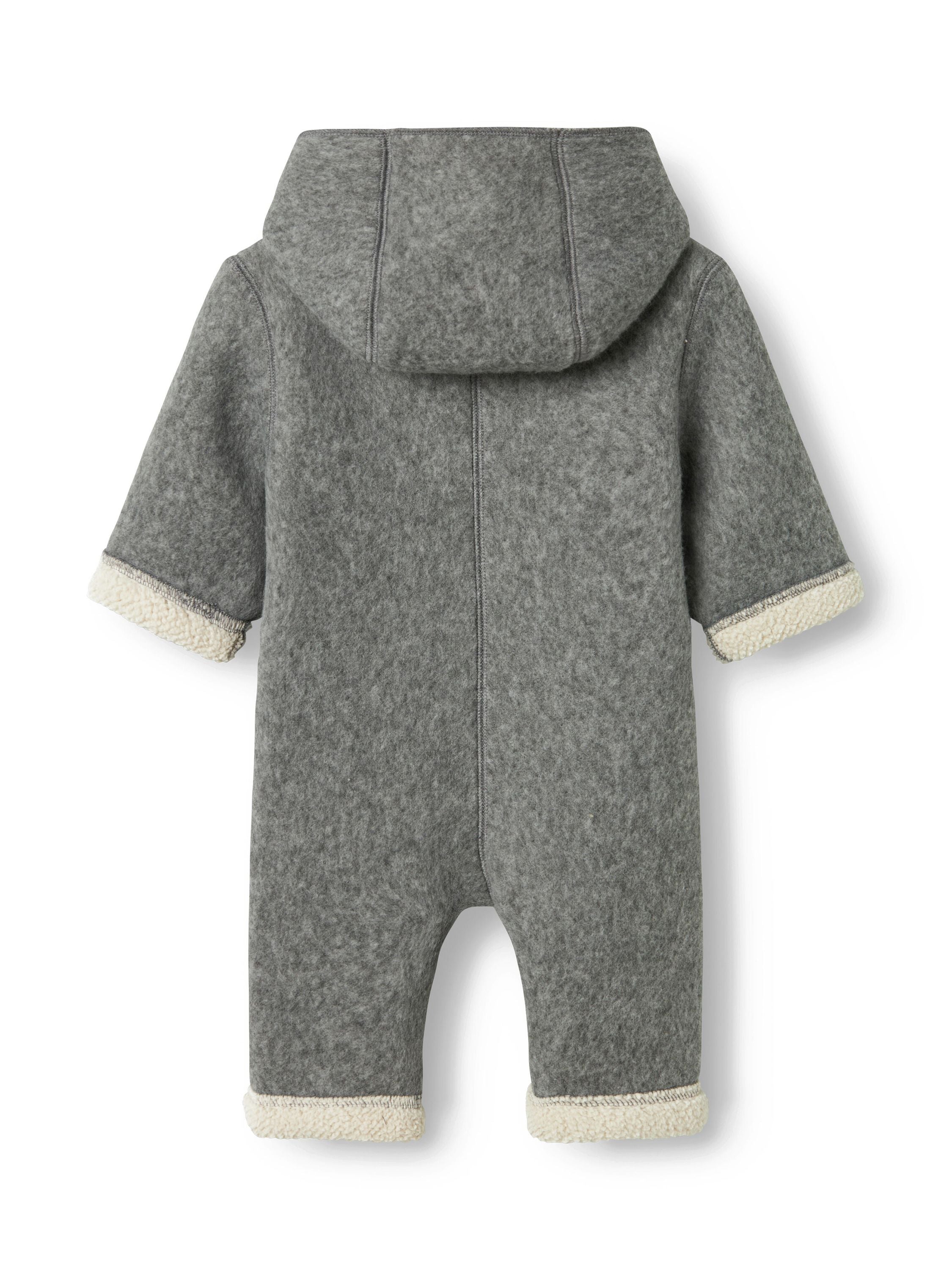 Anzug aus Teddy-Fleece - Light Grey Melange - Grau