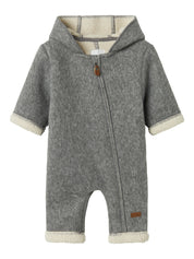 Anzug aus Teddy-Fleece - Light Grey Melange - Grau