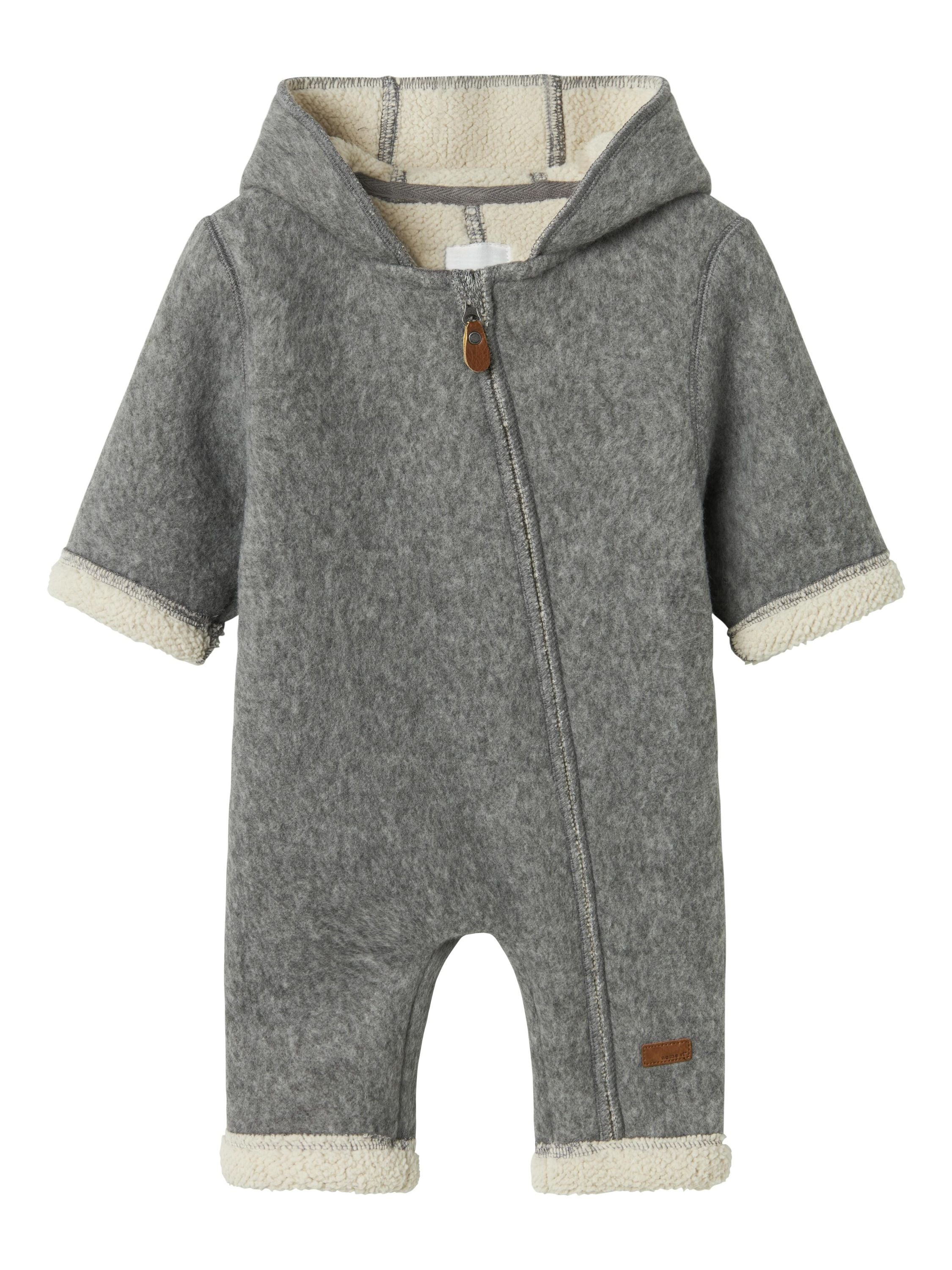 Anzug aus Teddy-Fleece - Light Grey Melange - Grau
