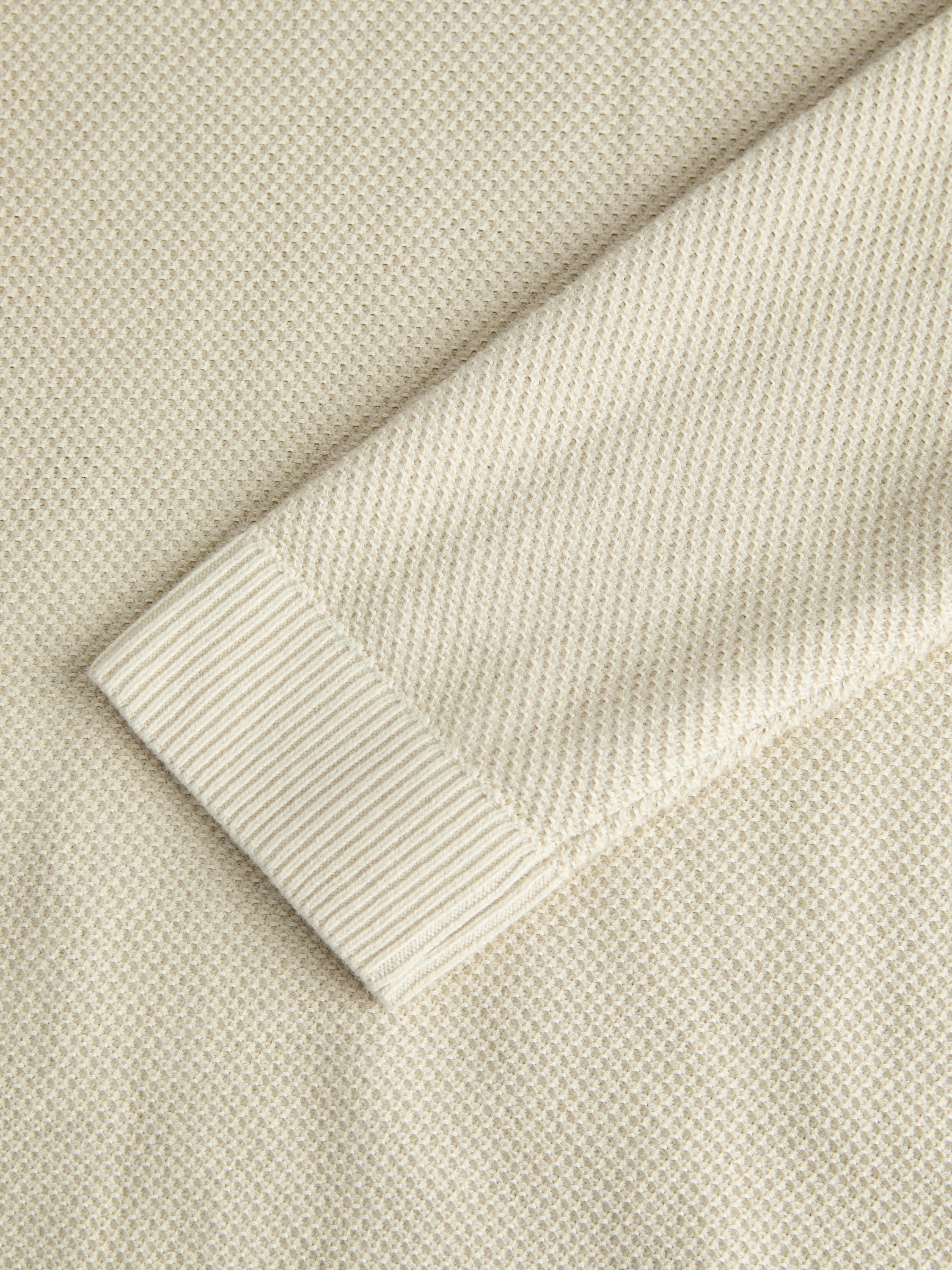 Strickpullover V-Neck - Silver Lining - Beige