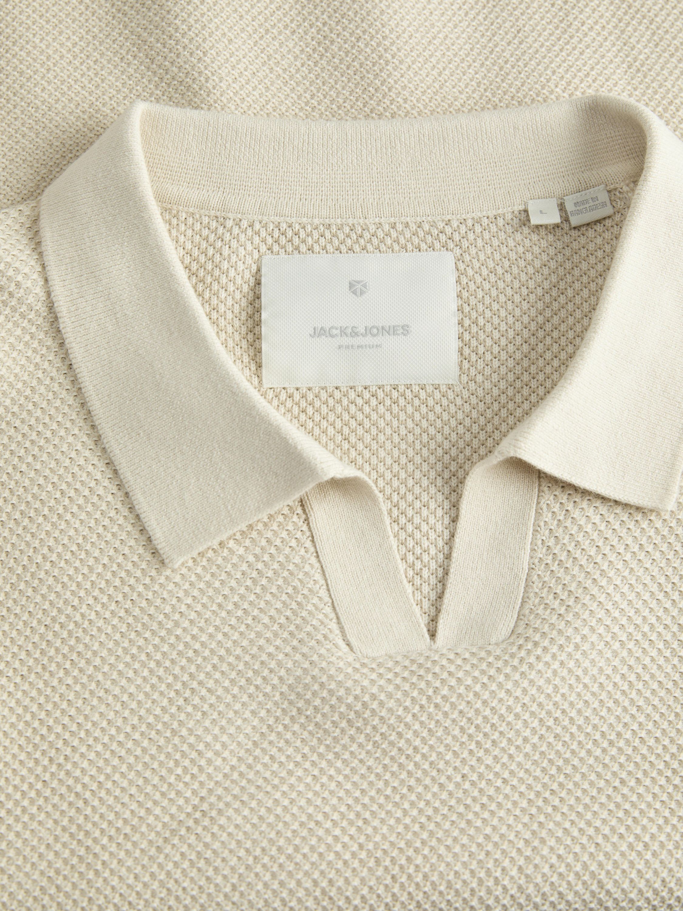 Strickpullover V-Neck - Silver Lining - Beige