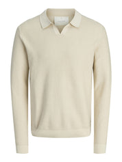 Strickpullover V-Neck - Silver Lining - Beige