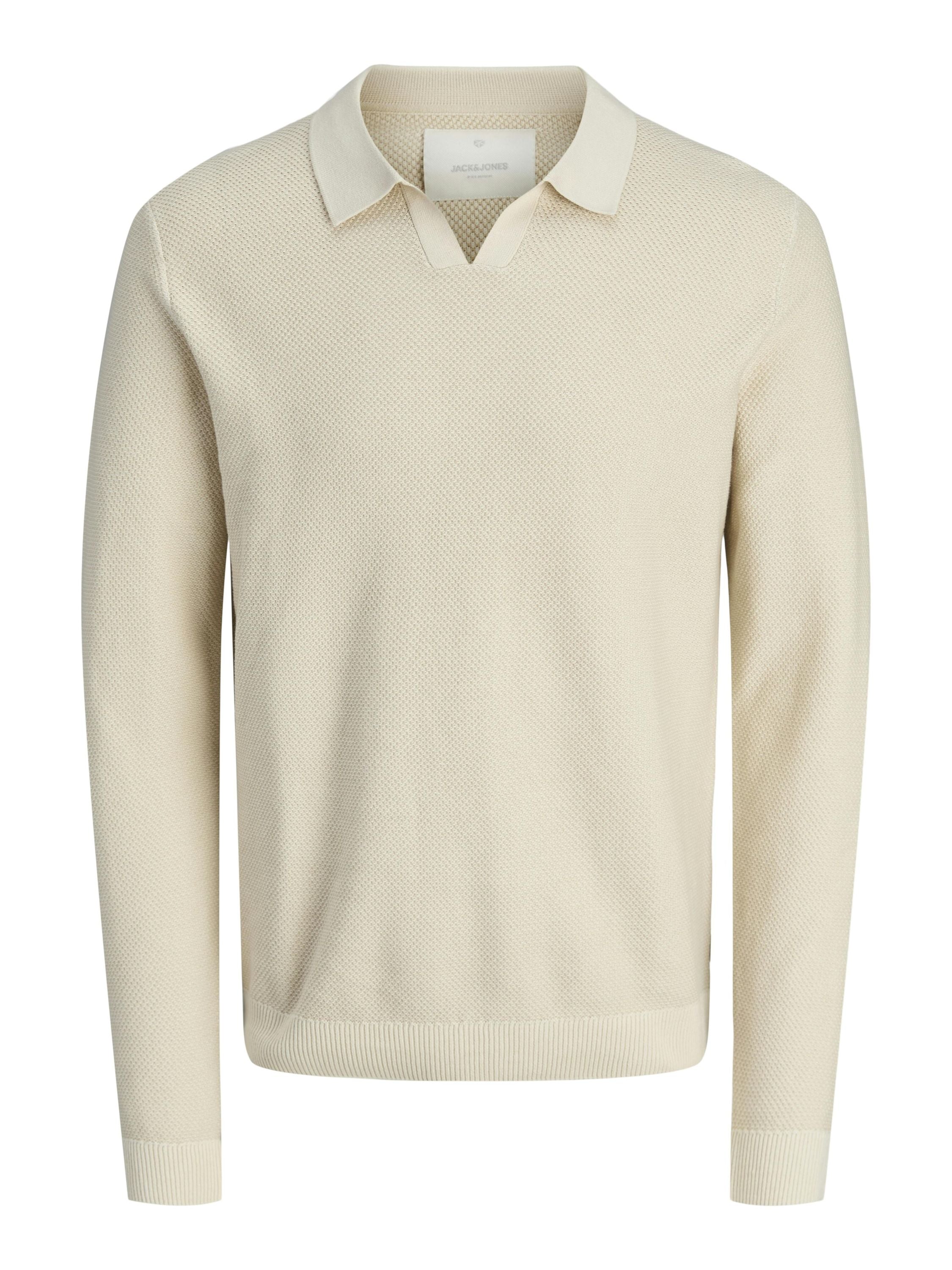 Strickpullover V-Neck - Silver Lining - Beige